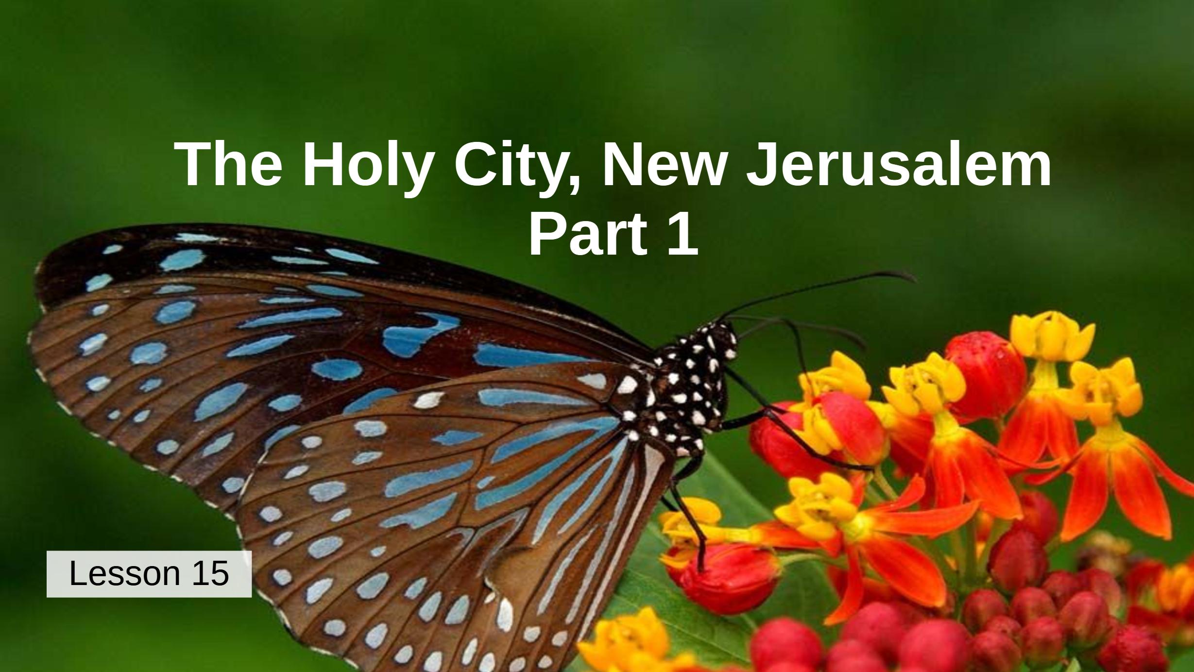 15 The Holy City New Jerusalem Part 1